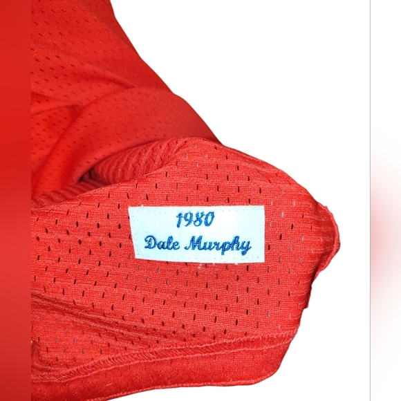 Michell & Ness Atlanta Braves Dale Murphy #3 Mesh V-Neck Jersey Men's Sz 6XL 68 - Picture 5 of 7